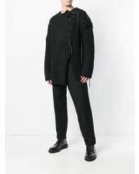 Мужской черный вязаный свитер от Yohji Yamamoto