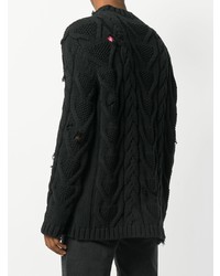 Мужской черный вязаный свитер от Palm Angels