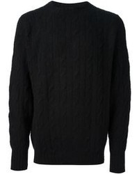 Мужской черный вязаный свитер от Drumohr