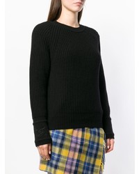 Женский черный вязаный свитер от Fendi