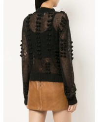 Женский черный вязаный свитер от Aje