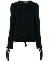Женский черный вязаный свитер от Fendi