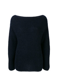 Женский черный вязаный свитер от Forte Forte