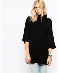 Женский черный вязаный свитер от Just Female