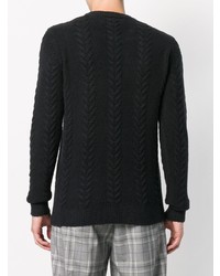 Мужской черный вязаный свитер от Nuur