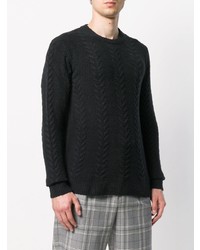 Мужской черный вязаный свитер от Nuur