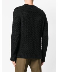 Мужской черный вязаный свитер от Barena