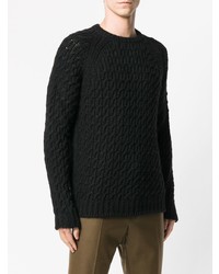 Мужской черный вязаный свитер от Barena