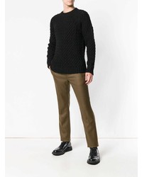 Мужской черный вязаный свитер от Barena