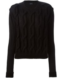 Женский черный вязаный свитер от Lanvin