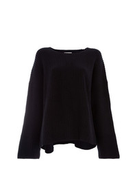 Женский черный вязаный свитер от Le Kasha