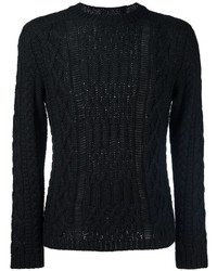 Мужской черный вязаный свитер от Maison Margiela