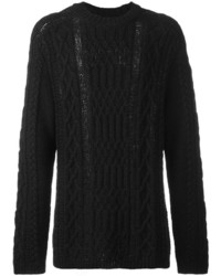 Мужской черный вязаный свитер от Maison Margiela