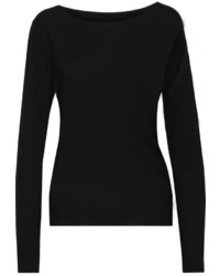 Женский черный вязаный свитер от MM6 MAISON MARGIELA