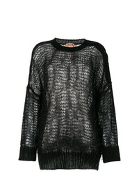 Женский черный вязаный свитер от N°21