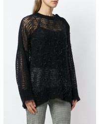Женский черный вязаный свитер от N°21