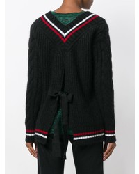 Женский черный вязаный свитер от N°21