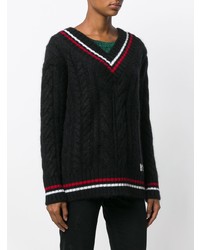 Женский черный вязаный свитер от N°21