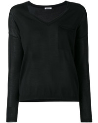 Женский черный вязаный свитер от P.A.R.O.S.H.