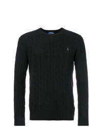 Мужской черный вязаный свитер от Polo Ralph Lauren