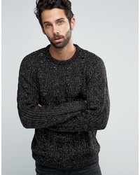 Мужской черный вязаный свитер от Pull&Bear
