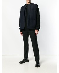 Мужской черный вязаный свитер от Jil Sander