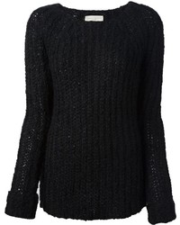 Женский черный вязаный свитер от Roberto Collina