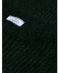 Женский черный вязаный свитер от Prada