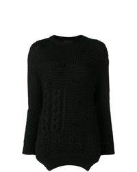 Женский черный вязаный свитер от Simone Rocha