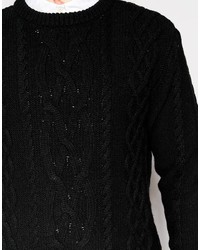 Мужской черный вязаный свитер от Soulland
