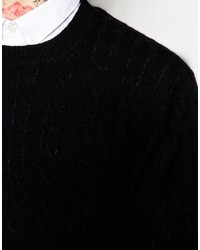 Мужской черный вязаный свитер от Wood Wood