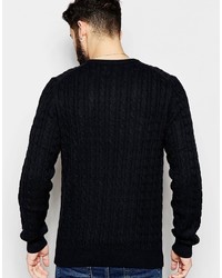 Мужской черный вязаный свитер от Farah