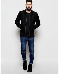 Мужской черный вязаный свитер от Farah