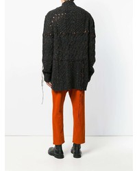 Мужской черный вязаный свитер от Damir Doma