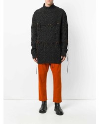 Мужской черный вязаный свитер от Damir Doma