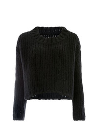 Женский черный вязаный свитер от Uma Wang