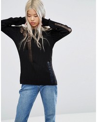 Женский черный вязаный свитер от Weekday