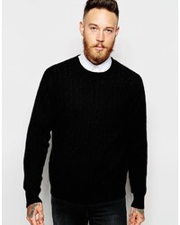Мужской черный вязаный свитер от Wood Wood