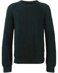 Мужской черный вязаный свитер