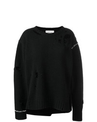 Черный вязаный свободный свитер от Ambush