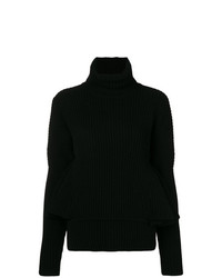 Черный вязаный свободный свитер от Antonio Berardi