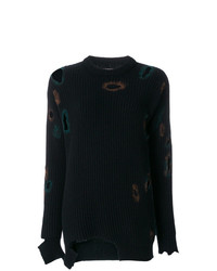 Черный вязаный свободный свитер от Ballantyne