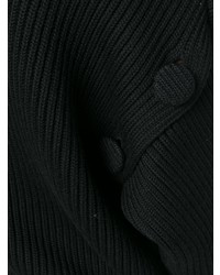 Черный вязаный свободный свитер от Maison Flaneur