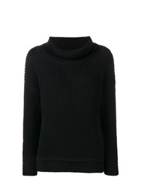 Черный вязаный свободный свитер от Canada Goose