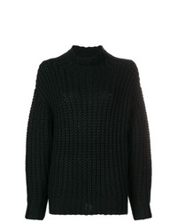 Черный вязаный свободный свитер от IRO