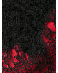 Черный вязаный свободный свитер от Givenchy