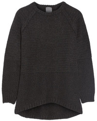 Черный вязаный свободный свитер от Lot 78