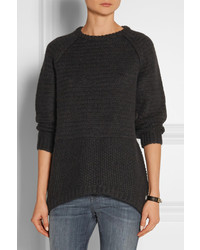 Черный вязаный свободный свитер от Lot 78
