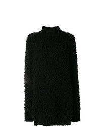 Черный вязаный свободный свитер от Marni