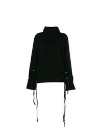 Черный вязаный свободный свитер от McQ Alexander McQueen